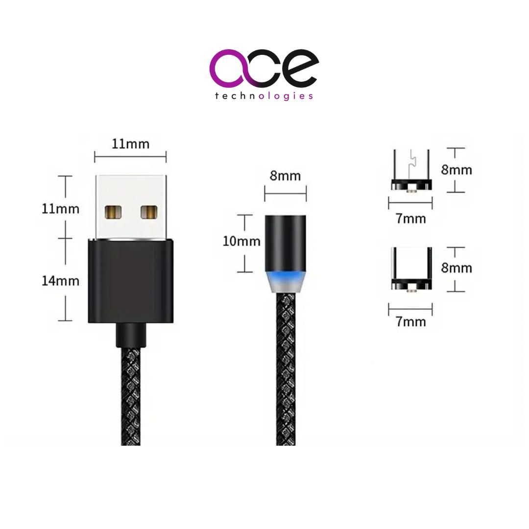 Combo Cable Cargador Magnético