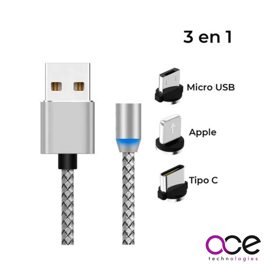 Combo Cable Cargador Magnético